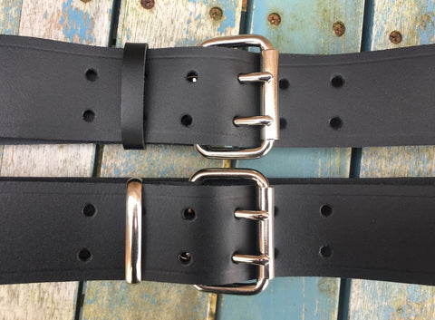 Men's Double Prong Leather Belts | Heavy-Duty Belts- Amish Made Belts