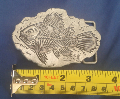 Fish Fossil - Metal Belt Buckle