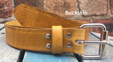 Veg Tan Leather Belt 3-3.5mm. Available 3/4" - 2" wide.