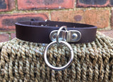 D & o-ring leather choker approx 19mm wide. Choice of 13 colours.