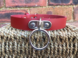 D & o-ring leather choker approx 19mm wide. Choice of 13 colours.