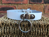D & o-ring leather choker approx 19mm wide. Choice of 13 colours.