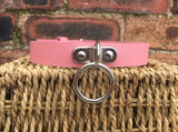 D & o-ring leather choker approx 19mm wide. Choice of 13 colours.