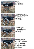 Leather Double O-Ring Choker, with or without spikes.