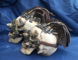 Steampunk Dreadlock Device Skull by Nemesis Now