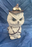 Steampunk Feathered Inventor Bobble Head Owl by Nemesis Now