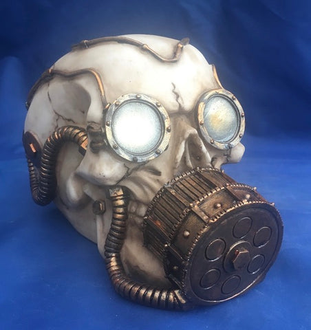 Steampunk Mechanical Respirator Skull by Nemesis Now