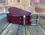 Oxblood Leather Belt. Choice of Widths & Buckles.