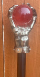 Steampunk Red Ball Claw Swagger Cane by Nemesis Now