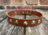 Round Studded Leather Choker
