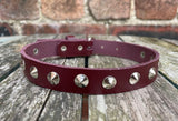 Round Studded Leather Choker