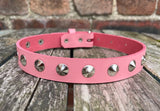 Round Studded Leather Choker
