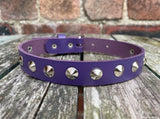 Round Studded Leather Choker