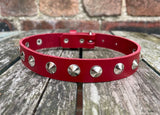 Round Studded Leather Choker