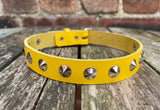 Round Studded Leather Choker