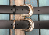 Leather Belt with 'Span' buckle 1 1/2" Wide. Available in a choice of colours.