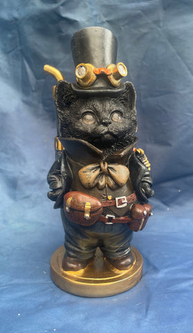 Steampunk Steamsmith's cat by Nemesis Now