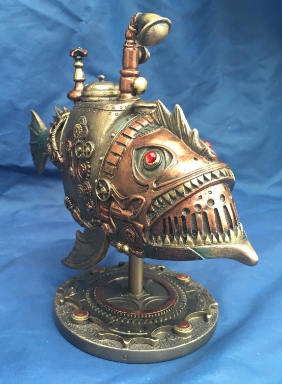 Steampunk Sub Piranha Ornament. Veronese Studio Collection – Aeon Leather