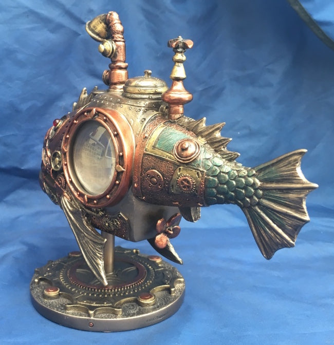 Steampunk Sub Piranha Ornament. Veronese Studio Collection – Aeon Leather