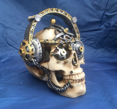 Steampunk Techno Talk Skull by Nemesis Now