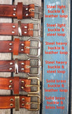 Veg Tan Leather Belt 3-3.5mm. Available 3/4" - 2" wide.