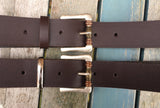 Leather Belt with 'Boho' bead buckle 1 1/2" Wide. Available in a choice of colours.