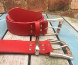 Leather Belt with 'Boho' bead buckle 1 1/2" Wide. Available in a choice of colours.