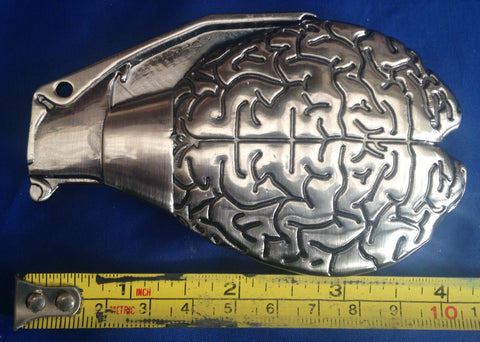 Brain Grenade - Metal Belt Buckle