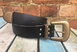 Leather Belt with 'Lariat' buckle set 1 1/2" Wide. Available in a choice of colours.
