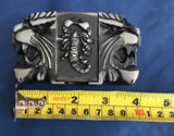 Lion Heads & Scorpion with Lighter - Metal Belt Buckle