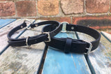 O-ring leather choker 10mm or 19mm wide. Choice of 13 colours.