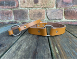 O-ring leather choker 10mm or 19mm wide. Choice of 13 colours.