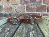 O-ring leather choker 10mm or 19mm wide. Choice of 13 colours.