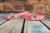 O-ring leather choker 10mm or 19mm wide. Choice of 13 colours.