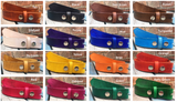 Veg Tan Leather Press Stud Snap Belt 3-3.5mm. Available 3/4" - 2" wide.