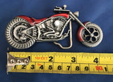 Motorbike & Red Detail - Metal Belt Buckle