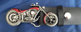 Motorbike & Red Detail - Metal Belt Buckle