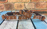 Triple O-Ring or Heart Ring Leather Choker